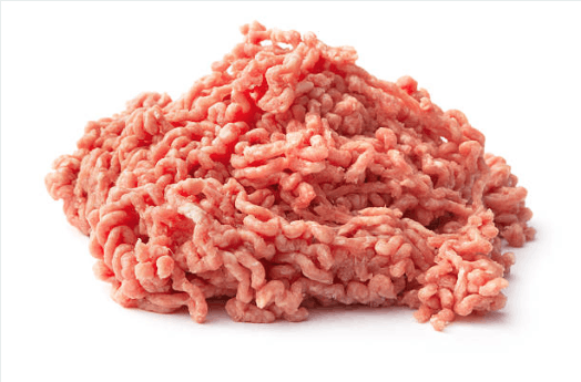 Ground beef, minced beef is beef that has been finely chopped with a knife or a meat grinder or mincing machine.
